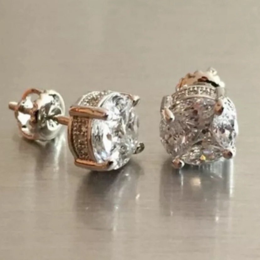 8mm 3.00 Ct. T.W. Each Round-Cut Diamond Earrings